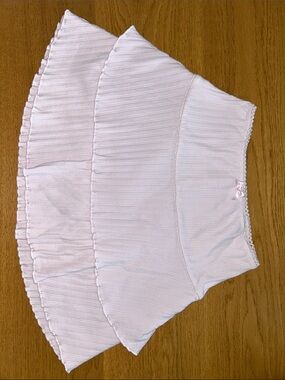 Ribbed White Tiered Mini Skirt for Tweens